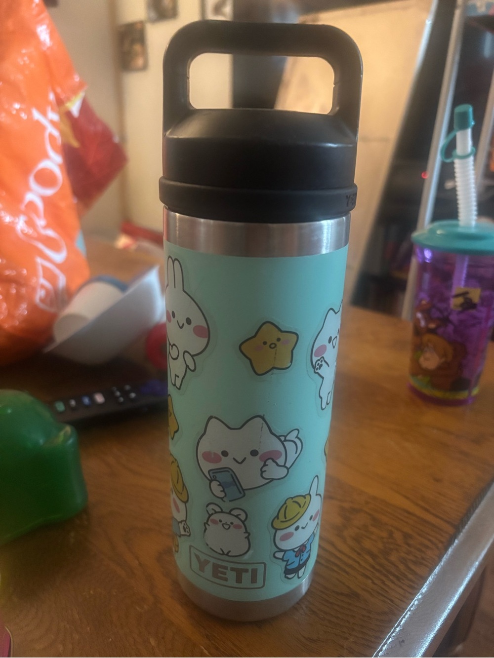 Yeti turquoise water bottle